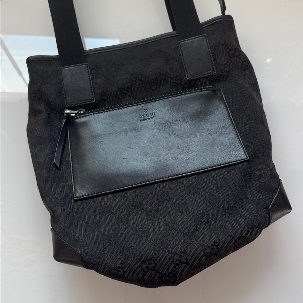 Vintage Gucci GG Canvas & Leather Shoulder Bag — Early 2000s - Picture 1 of 17